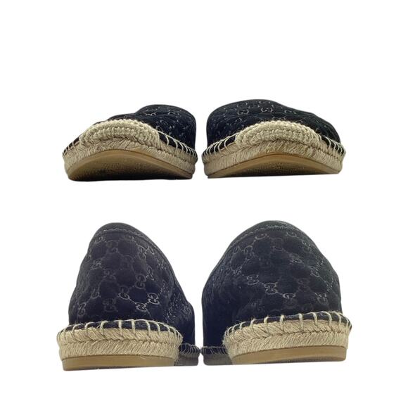 Gucci Slip-On’s Women’s Size 8 GG Monogram Suede Espadrilles in Black - Picture 3 of 5